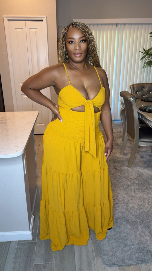 Carmen Jumpsuit (mustard)
